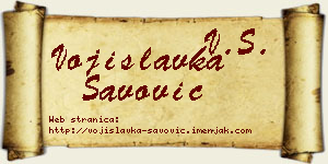 Vojislavka Savović vizit kartica